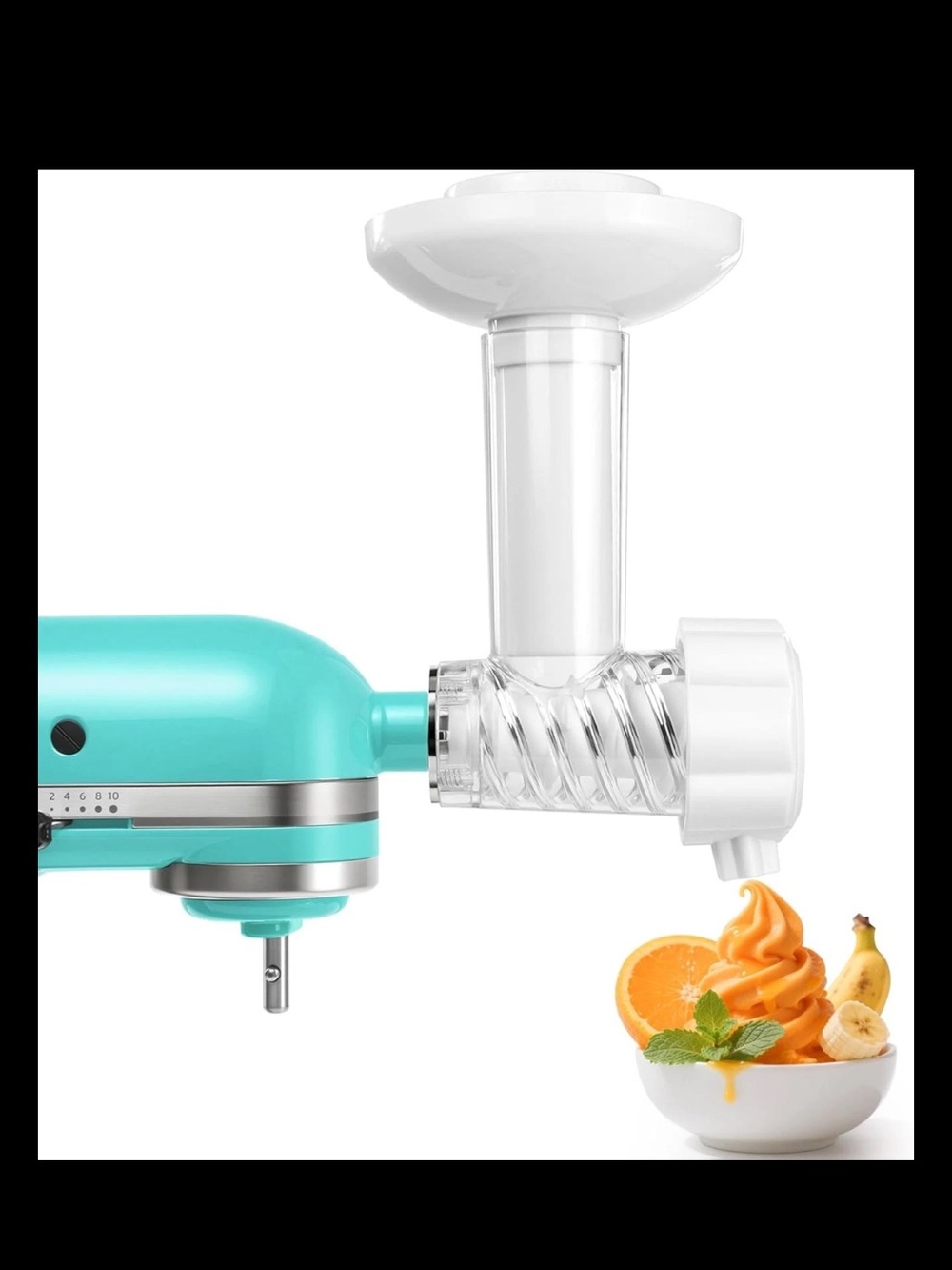 Frozen Fruit Ice Cream Attachment for Kitchenaid Stand Mixer, Dairy-Free Sorbet